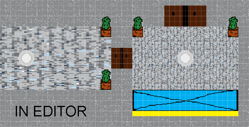 Comparison of sprite in editor vs in game